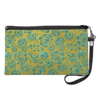 Stylish Trendy Lime Turquoise Wristlet Clutch