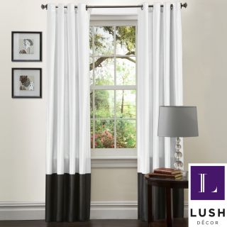 Lush Decor Black And White Prima 84 inch Curtain Panels (set Of 2)
