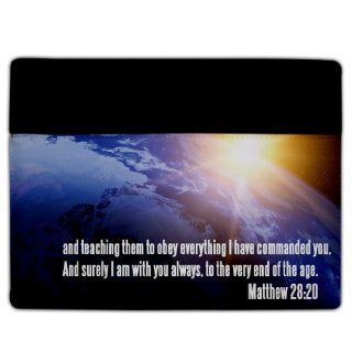 iPad 2 & 3 Cover   Christian Theme   Matthew 2820   Protective Leather and Suede Case Cell Phones & Accessories