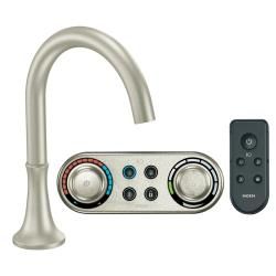 Moen Brushed Nickel High Arc Roman Tub Faucet Includes Iodigital Technology