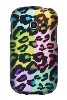 Graphic Rubberized Shield Hard Case for Samsung Galaxy Discover   Colorful Leopard (Package include a HandHelditems Sketch Stylus Pen) Cell Phones & Accessories