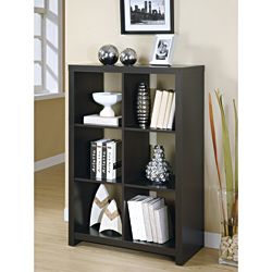 Cappuccino Wood 48 inch Room Divider Bookcase
