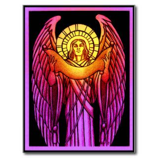 Stained Glass Angel Postcard