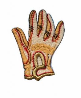 ID #1466 Batting Glove Embroidered Iron On Applique Patch