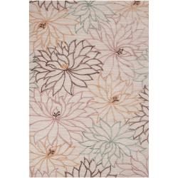 Hand tufted Cream Floral Ameila Rug (5 X 76)