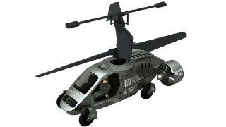 HAHMMERHEAD HH55B AirForce SWAT 2.4GHz 5.5CH Dual Mode RC Helicopter & Drivable Remote Control AutoMobile w/ Gyro Technology (Black) Toys & Games