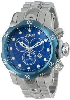 Invicta Men's 10804 Venom Reserve Chronograph Blue Textured Dial Stainless Steel Watch at  Men's Watch store.