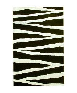Hand tufted Zebra Print Wool Rug (8 X 106)