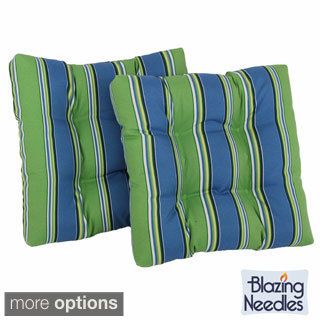 Blazing Needles All weather Square Outdoor Chair Cushions (set Of 2)