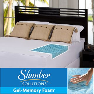 Slumber Solutions Gel Highloft 2 inch Memory Foam Mattress Topper With Cover