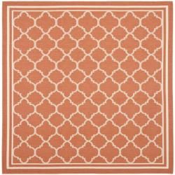 Poolside Terracotta/ Bone Indoor/ Outdoor Polypropylene Rug (67 Square)