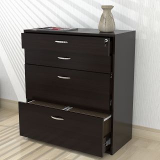 Inval Four Drawer File/ Storage Cabinet With Locking System
