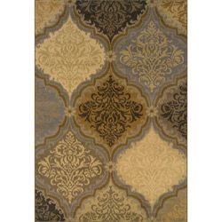 Grey And Gold Transitional Area Rug (67 X 96)