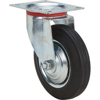 Swivel Rubber Caster — 6in.  Up to 299 Lbs.