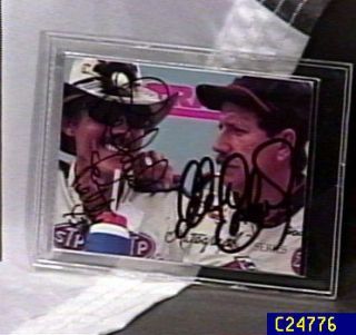 Dale Earnhardt /Richard Petty Autographed Card —