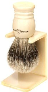 Edwin Jagger 9ej257sds Handmade Imitation Ivory Shaving Brush with Drip Stand, Ivory, Small Health & Personal Care
