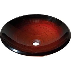 Avanity Contemporary Black Currant Tempered Glass Vessel Sink