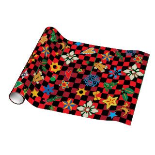 'Checkers Black' Gift Wrapping Paper