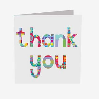 sparkly thank you card by square card co