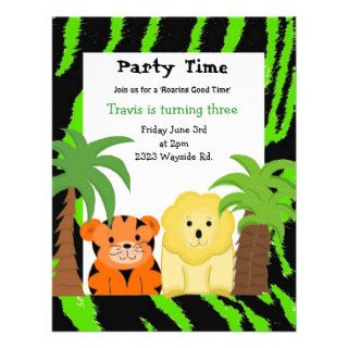 Jungle Animals Party Invitation