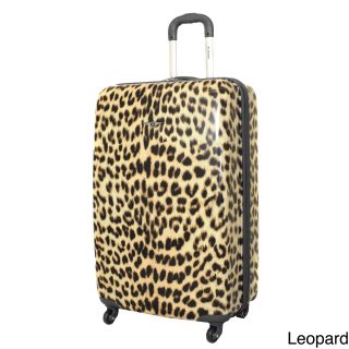 Rockland Designer Leopard 24 inch Lightweight Hardside Spinner Upright Suitcase