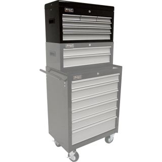 Homak SE Series 27in. 6-Drawer Top Tool Chest — Black, 26in.W x 12in.D x 14 7/8in.H, Model# BG02026603  Tool Chests