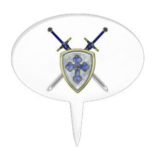 St Michael   Swords and Shield Cake Topper