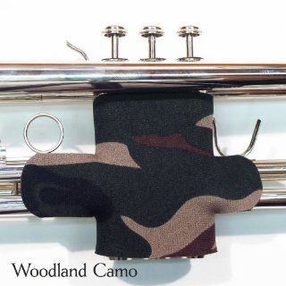 Neoprene Trumpet Valve Guard with Velcro by Legacystraps Woodland Camo Design #1 Musical Instruments