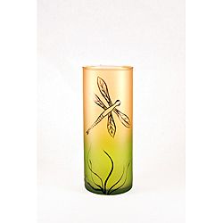 Dragon Fly Series Mouth blown Glass Vase