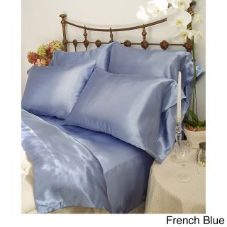 Scent Sation Charmeuse Ii Satin Twin size Sheet Set Blue Size Twin