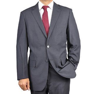 Mens Solid Charcoal Grey Two button Suit