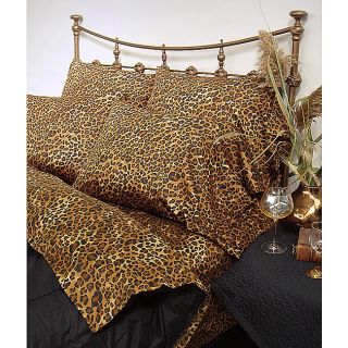 Scent Sation Wildlife Leopard Cal King size Sheet Set Brown Size King