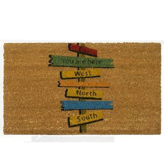  Coir Brown/multicolored Outdoor Door Mat