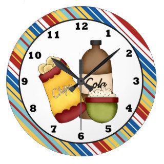 Snack Time cartoon Game family wall clock