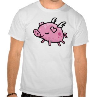 Cartoon Flying pig Shirts