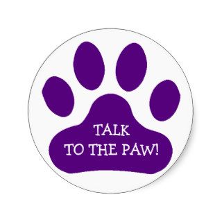 Purple Paw Print Stickers