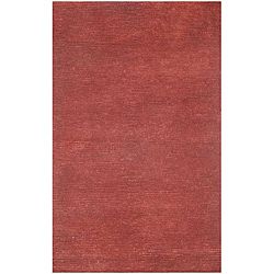 Hand woven Red Wool Area Rug (36 X 56)
