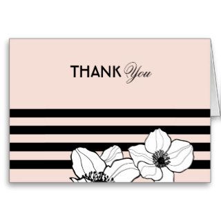 Thank You Note Card  Anemone Flowers