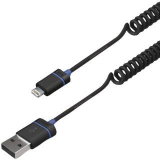 ILUV ICB261BLK IPAD(R) MINI/IPHONE(R) 5 PREMIUM COILED CHARGE/SYNC LIGHTNING CABLE Cell Phones & Accessories