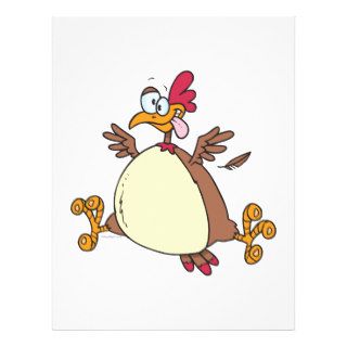 crazy chicken hen cartoon full color flyer