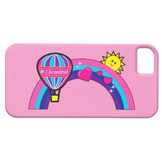 Number One Grandma Hot Air Balloon and Rainbow iPhone 5 Cover