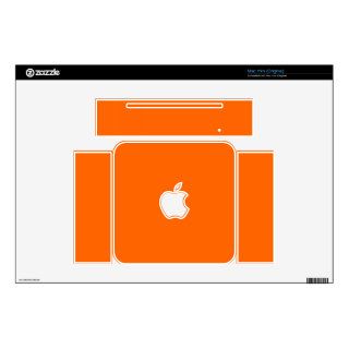 Orange Solid Color Background Template Mac Mini Decals