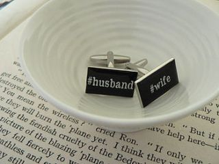 hashtag cufflinks by suzy q