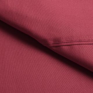 Elite Home Products Classic Percale Oversize Sheet Set Red Size King