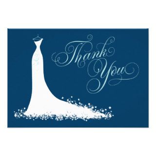 Bridal Shower Flat Thank You Cards  Wedding Gown