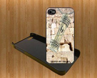 New Case Skin Mezuzah/JeRusalem/Jewish Custom Case/Cover FOR Apple iPhone 4 4s BLACK Plastic Hard Snap Case for Verison Sprint At&t (WITH FREE SCREEN PROTECTOR ) Cell Phones & Accessories