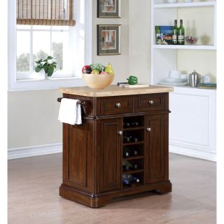 Tresanti Fontaine Kitchen Island — Roasted Cherry Finish, Model# KC2578-C270-36  Wine Cabinets