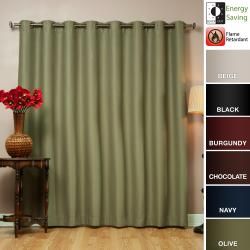 Wide width Fire retardant 95 inch Polyester Blackout Curtain Panel