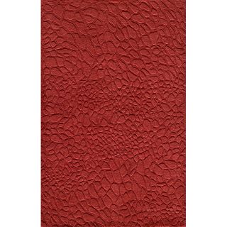 Hand loomed Loft Stones Red Wool Rug (5 X 8)