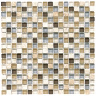 Somertile 11.75x11.75 in Reflections Mini 5/8 in River Glass/stone Mosaic Tile (pack Of 10)